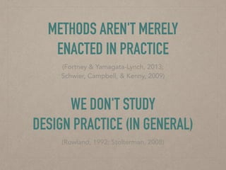 Design in the “Real World”: Situating Academic Conceptions of ID Practice