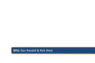 BYU: Dan Randall & Rick West
 