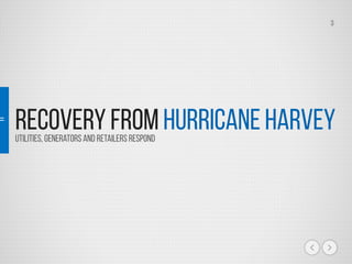 Recovery from Hurricane Harvey
3
Utilities, Generators and Retailers Respond
 