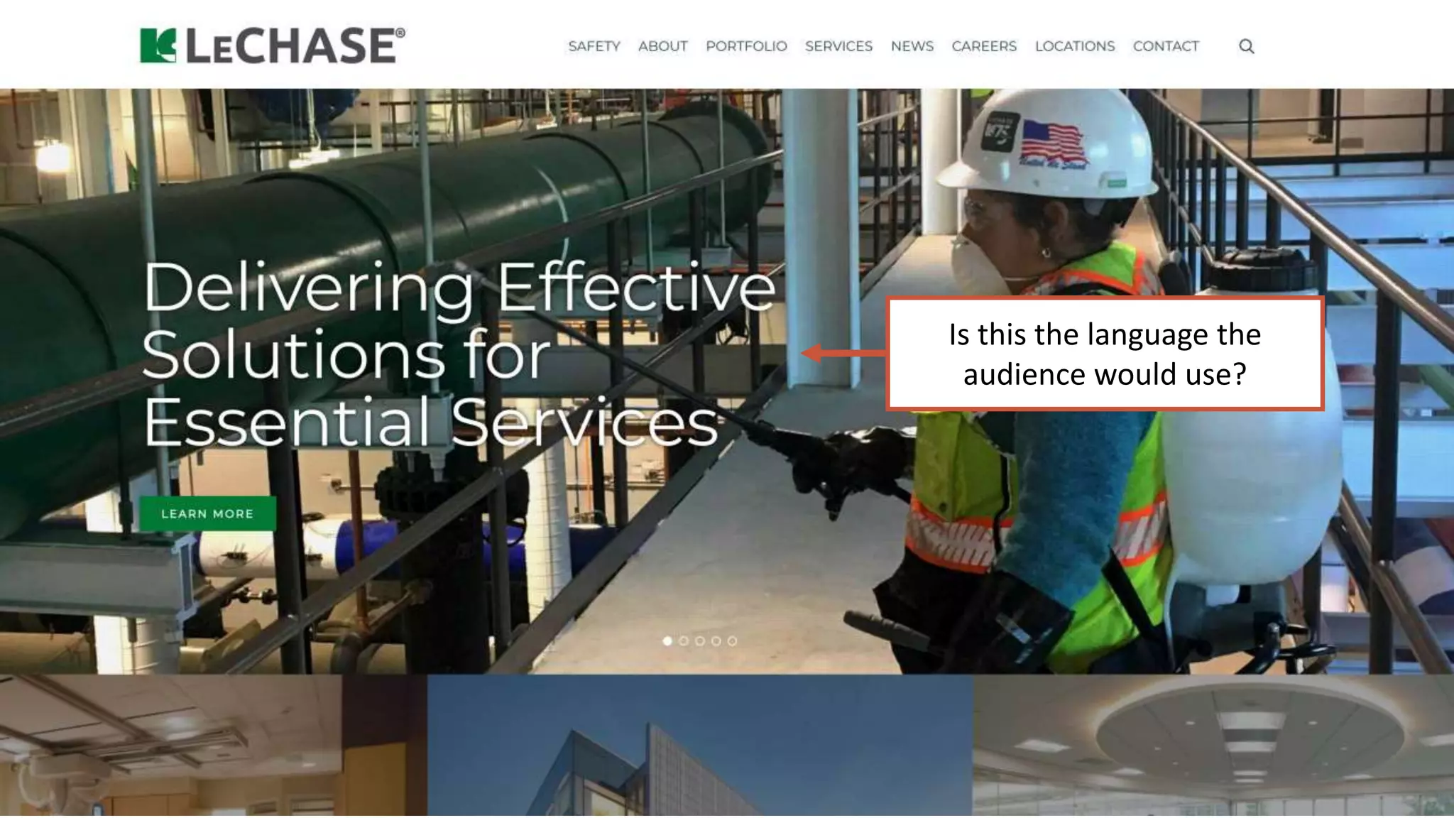 Is this the language the
audience would use?
 