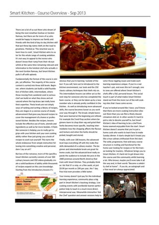 Smart Kitchen - Course Overview - Sep 2013
 
