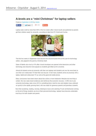 Infoserve - Cityvisitor - August 5, 2014 - blog.cityvisitor.co.uk
 