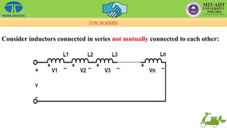 Consider inductors connected in series not mutually connected to each other:
COIL IN SERIES
 