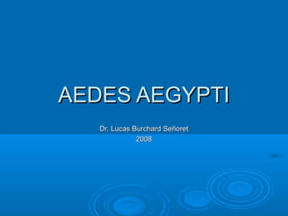 AEDES AEGYPTIAEDES AEGYPTI
Dr. Lucas Burchard SeñoretDr. Lucas Burchard Señoret
20082008
 