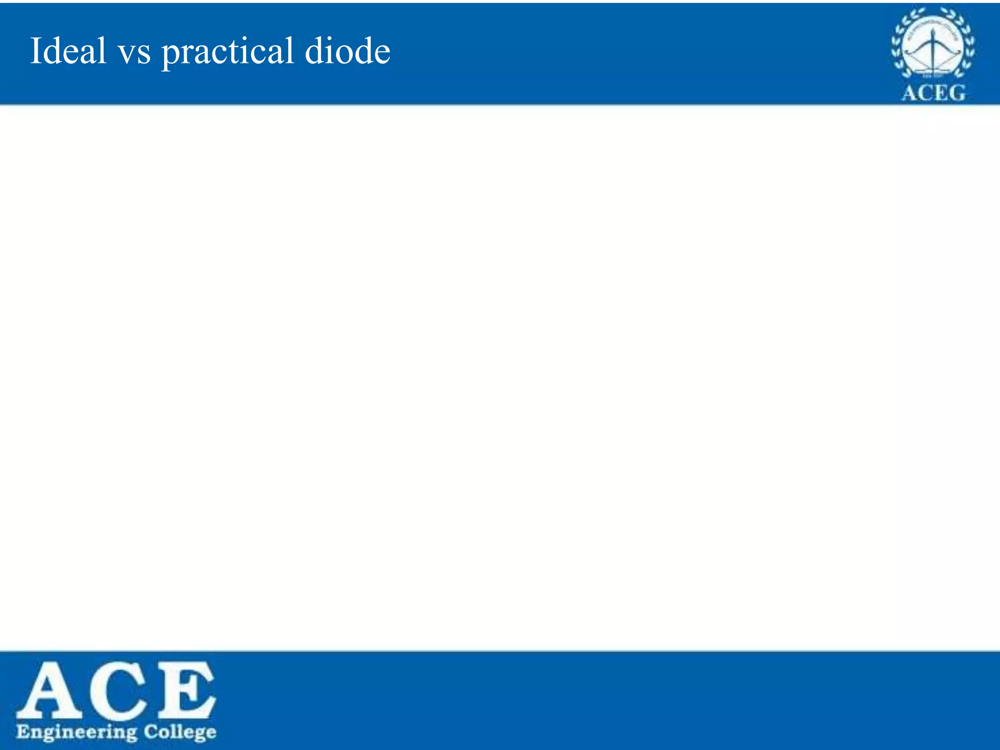 P.KIRAN KUMAR,ECE DEPARTMENT 23
Ideal vs practical diode
 