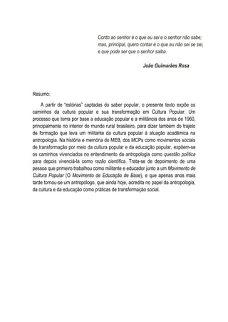 A EDUCACAO COMO CULTURA - RELATO DE MEMÓRIAS - rosa dos ventos.pdf