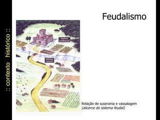 Feudalismo :: contexto  histórico :: Relação de suserania e vassalagem (alicerce do sistema feudal) 