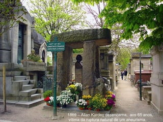 1869 – Allan Kardec desencarna, aos 65 anos,
 vítima da ruptura natural de um aneurisma.
 