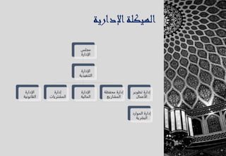 ‫اإلدارية‬‫الهيكلة‬
 