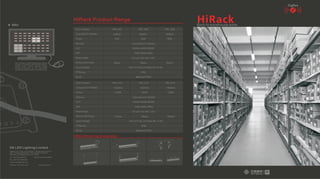 Brochure Hirack linear warehouse aisle high bay