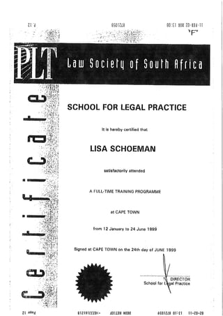 CV WITH ATTACHMENTS LISA DE MEILLON