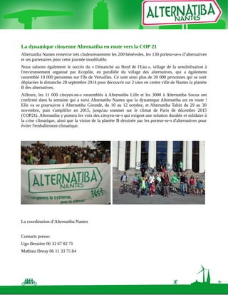 Communiqué de Presse Alternatiba Nantes 2014