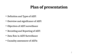 Comprehensive Overview of AEFI Surveillance and Reporting in ...