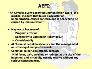 Adverse Event Following Immunization: introduction - Vikash keshri | PPTX