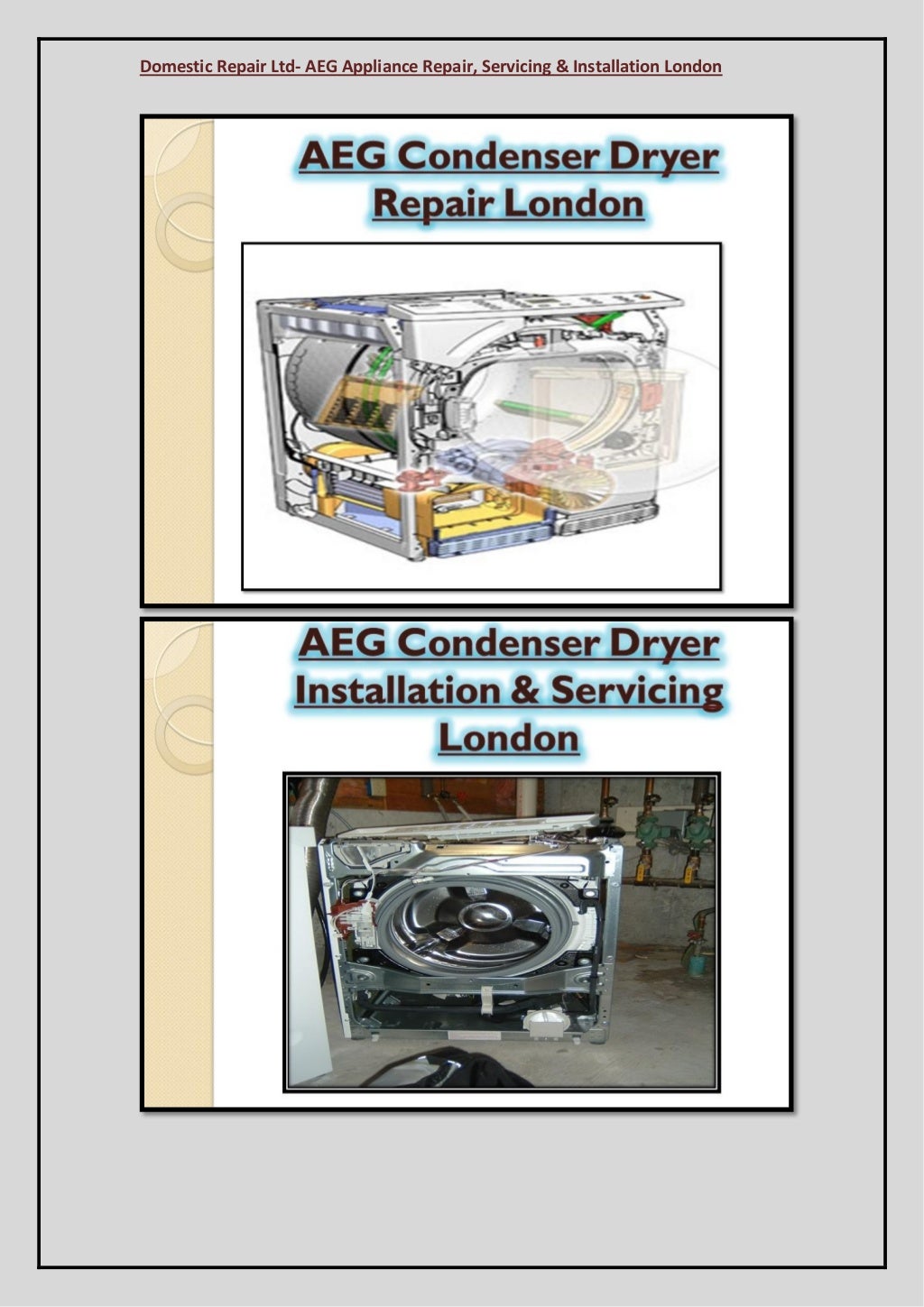 AEG Appliance Repair, Servicing & Installation London