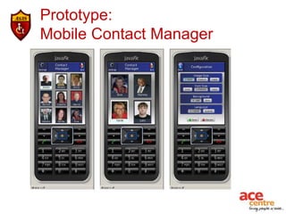 Prototype:
Mobile Contact Manager
 