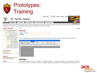 Prototypes:
Training
 
