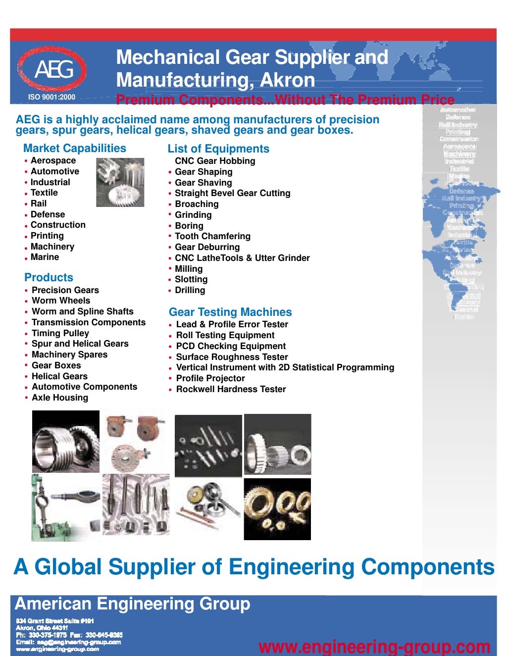 AEG Mechanical Gear Supplier Manufacturing