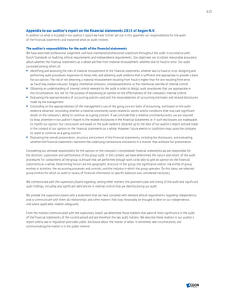 Aegon annual report 2015