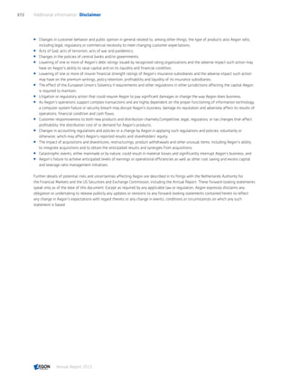 Aegon annual report 2015