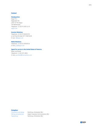 Aegon annual report 2015