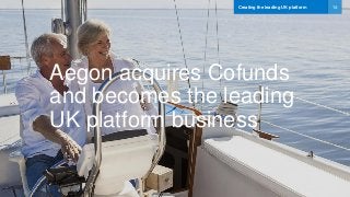 14
Aegon acquires Cofunds
and becomes the leading
UK platform business
Creating the leading UK platform
 