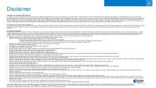 44
Disclaimer
Cautionary note regarding non-IFRS measures
This document includes the following non-IFRS financial measures: underlying earnings before tax, income tax, income before tax and market consistent value of new business. These non-IFRS measures are calculated by consolidating on a proportionate basis Aegon’s joint ventures and
associated companies. The reconciliation of these measures, except for market consistent value of new business, to the most comparable IFRS measure is provided in note 3 ‘Segment information’ of Aegon’s Condensed Consolidated Interim Financial Statements. Market consistent value of new
business is not based on IFRS, which are used to report Aegon’s primary financial statements and should not be viewed as a substitute for IFRS financial measures. Aegon may define and calculate market consistent value of new business differently than other companies. Aegon believes that
these non-IFRS measures, together with the IFRS information, provide meaningful information about the underlying operating results of Aegon’s business including insight into the financial measures that senior management uses in managing the business. In addition, return on equity is a ratio
using a non-IFRS measure and is calculated by dividing the net underlying earnings after cost of leverage by the average shareholders’ equity excluding the preferred shares, the revaluation reserve and the reserves related to defined benefit plans.
Local currencies and constant currency exchange rates
This document contains certain information about Aegon’s results, financial condition and revenue generating investments presented in USD for the Americas and Asia, and in GBP for the United Kingdom, because those businesses operate and are managed primarily in those currencies. Certain
comparative information presented on a constant currency basis eliminates the effects of changes in currency exchange rates. None of this information is a substitute for or superior to financial information about Aegon presented in EUR, which is the currency of Aegon’s primary financial
statements.
Forward-looking statements
The statements contained in this document that are not historical facts are forward-looking statements as defined in the US Private Securities Litigation Reform Act of 1995. The following are words that identify such forward-looking statements: aim, believe, estimate, target, intend, may, expect,
anticipate, predict, project, counting on, plan, continue, want, forecast, goal, should, would, is confident, will, and similar expressions as they relate to Aegon. These statements are not guarantees of future performance and involve risks, uncertainties and assumptions that are difficult to predict.
Aegon undertakes no obligation to publicly update or revise any forward-looking statements. Readers are cautioned not to place undue reliance on these forward-looking statements, which merely reflect company expectations at the time of writing. Actual results may differ materially from
expectations conveyed in forward-looking statements due to changes caused by various risks and uncertainties. Such risks and uncertainties include but are not limited to the following:
 Changes in general economic conditions, particularly in the United States, the Netherlands and the United Kingdom;
 Changes in the performance of financial markets, including emerging markets, such as with regard to:
- The frequency and severity of defaults by issuers in Aegon’s fixed income investment portfolios;
- The effects of corporate bankruptcies and/or accounting restatements on the financial markets and the resulting decline in the value of equity and debt securities Aegon holds; and
- The effects of declining creditworthiness of certain private sector securities and the resulting decline in the value of sovereign exposure that Aegon holds;
 Changes in the performance of Aegon’s investment portfolio and decline in ratings of Aegon’s counterparties;
 Consequences of a potential (partial) break-up of the euro;
 Consequences of the anticipated exit of the United Kingdom from the European Union;
 The frequency and severity of insured loss events;
 Changes affecting longevity, mortality, morbidity, persistence and other factors that may impact the profitability of Aegon’s insurance products;
 Reinsurers to whom Aegon has ceded significant underwriting risks may fail to meet their obligations;
 Changes affecting interest rate levels and continuing low or rapidly changing interest rate levels;
 Changes affecting currency exchange rates, in particular the EUR/USD and EUR/GBP exchange rates;
 Changes in the availability of, and costs associated with, liquidity sources such as bank and capital markets funding, as well as conditions in the credit markets in general such as changes in borrower and counterparty creditworthiness;
 Increasing levels of competition in the United States, the Netherlands, the United Kingdom and emerging markets;
 Changes in laws and regulations, particularly those affecting Aegon’s operations’ ability to hire and retain key personnel, taxation of Aegon companies, the products Aegon sells, and the attractiveness of certain products to its consumers;
 Regulatory changes relating to the pensions, investment, and insurance industries in the jurisdictions in which Aegon operates;
 Standard setting initiatives of supranational standard setting bodies such as the Financial Stability Board and the International Association of Insurance Supervisors or changes to such standards that may have an impact on regional (such as EU), national or US federal or state level financial
regulation or the application thereof to Aegon, including the designation of Aegon by the Financial Stability Board as a Global Systemically Important Insurer (G-SII);
 Changes in customer behavior and public opinion in general related to, among other things, the type of products also Aegon sells, including legal, regulatory or commercial necessity to meet changing customer expectations;
 Acts of God, acts of terrorism, acts of war and pandemics;
 Changes in the policies of central banks and/or governments;
 Lowering of one or more of Aegon’s debt ratings issued by recognized rating organizations and the adverse impact such action may have on Aegon’s ability to raise capital and on its liquidity and financial condition;
 Lowering of one or more of insurer financial strength ratings of Aegon’s insurance subsidiaries and the adverse impact such action may have on the premium writings, policy retention, profitability and liquidity of its insurance subsidiaries;
 The effect of the European Union’s Solvency II requirements and other regulations in other jurisdictions affecting the capital Aegon is required to maintain;
 Litigation or regulatory action that could require Aegon to pay significant damages or change the way Aegon does business;
 As Aegon’s operations support complex transactions and are highly dependent on the proper functioning of information technology, a computer system failure or security breach may disrupt Aegon’s business, damage its reputation and adversely affect its results of operations, financial
condition and cash flows;
 Customer responsiveness to both new products and distribution channels;
 Competitive, legal, regulatory, or tax changes that affect profitability, the distribution cost of or demand for Aegon’s products;
 Changes in accounting regulations and policies or a change by Aegon in applying such regulations and policies, voluntarily or otherwise, which may affect Aegon’s reported results and shareholders’ equity;
 Aegon’s projected results are highly sensitive to complex mathematical models of financial markets, mortality, longevity, and other dynamic systems subject to shocks and unpredictable volatility. Should assumptions to these models later prove incorrect, or should errors in those models
escape the controls in place to detect them, future performance will vary from projected results. The impact of acquisitions and divestitures, restructurings, product withdrawals and other unusual items, including Aegon’s ability to integrate acquisitions and to obtain the anticipated results and
synergies from acquisitions;
 Catastrophic events, either manmade or by nature, could result in material losses and significantly interrupt Aegon’s business; and
 Aegon’s failure to achieve anticipated levels of earnings or operational efficiencies as well as other cost saving and excess capital and leverage ratio management initiatives.
Further details of potential risks and uncertainties affecting Aegon are described in its filings with the Netherlands Authority for the Financial Markets and the US Securities and Exchange Commission, including the Annual Report. These forward-looking statements speak only
as of the date of this document. Except as required by any applicable law or regulation, Aegon expressly disclaims any obligation or undertaking to release publicly any updates or revisions to any forward-looking statements contained herein to reflect any change in Aegon’s
expectations with regard thereto or any change in events, conditions or circumstances on which any such statement is based.
 