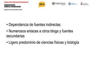 La información científica en los diarios digitales hispanoamericanos