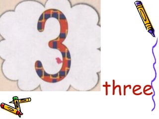 •
• three