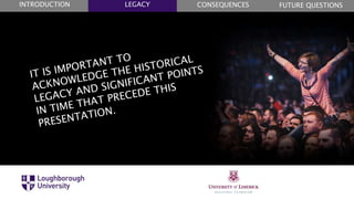 FUTURE QUESTIONSLEGACYINTRODUCTION CONSEQUENCES
 