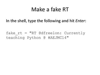 Slides for AEJMC 2014 Python preconference workshop (8/5)