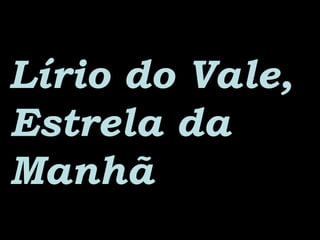Lírio do Vale,Lírio do Vale,
Estrela daEstrela da
ManhãManhã
 