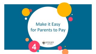 Make it Easy
for Parents to Pay
4
 