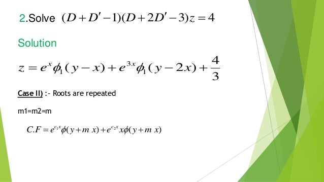 Higherorder Non Homogeneous Partial Differrential Equations Maths 3