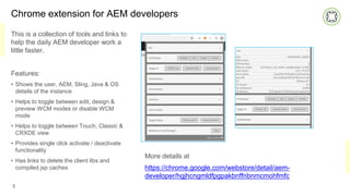 AEM - A Collection of developer friendly tools | PDF