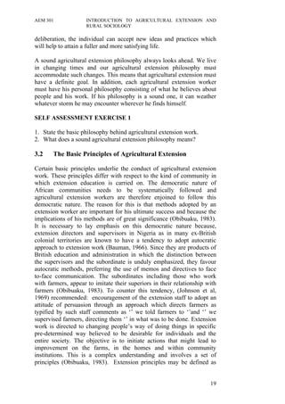 History of Agricultural Extension in the world and in Africa | PDF