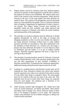 History of Agricultural Extension in the world and in Africa | PDF