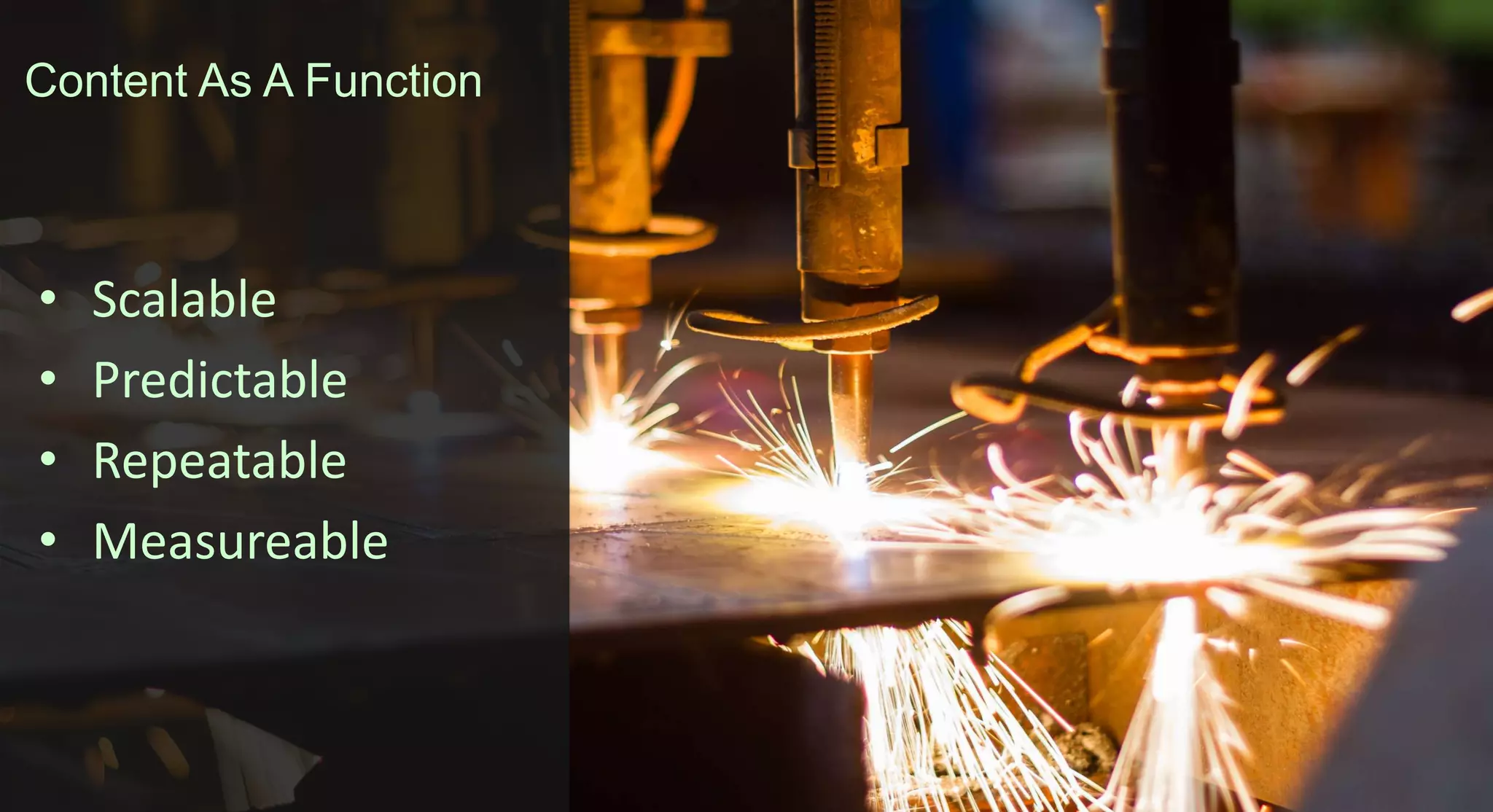 The future of digital marketing. London . Poznań . New York
Clerkenwell House, 67 Clerkenwell Road, London, United Kingdom +44 (0)20 3475 7200
Content As A Function
• Scalable
• Predictable
• Repeatable
• Measureable
 