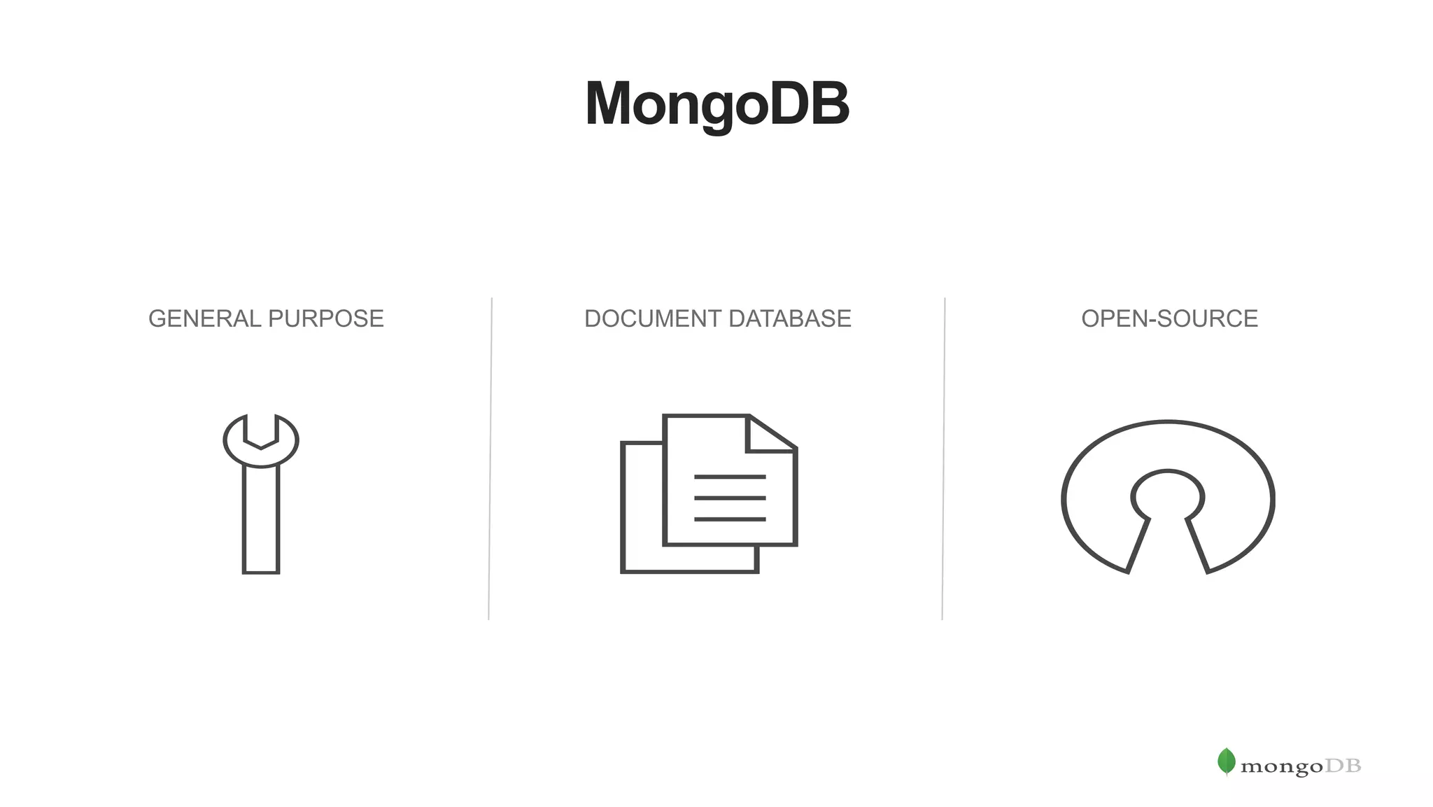 MongoDB GENERAL PURPOSE DOCUMENT DATABASE OPEN-SOURCE 