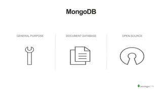 MongoDB
GENERAL PURPOSE DOCUMENT DATABASE OPEN-SOURCE
 