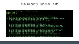 AEM Security Guideline Tests
 