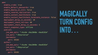 MAGICALLY
TURN CONFIG
INTO…
 