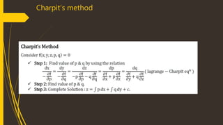 applications of first order non linear partial differential equation | PPTX
