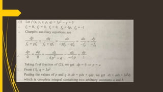 applications of first order non linear partial differential equation | PPTX