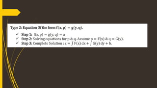 applications of first order non linear partial differential equation | PPTX