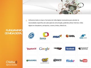  Sales OrientedNosso time de criação tem larga experiência na construção de campanhas que estimulem um alto grau de envolvimento entre o cliente e sua empresa, gerando experiências interativas inesquecíveis. Nossos serviços incluem: Criação e Conceituação da campanha 