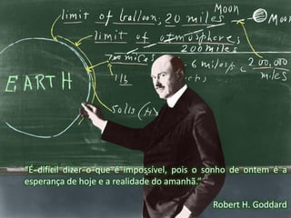 “É difícil dizer o que é impossível, pois o sonho de ontem é a
esperança de hoje e a realidade do amanhã.”

Robert H. Goddard
5
EN3225 Propulsão Aeroespacial

 