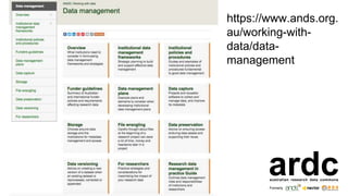 https://www.ands.org.
au/working-with-
data/data-
management
 