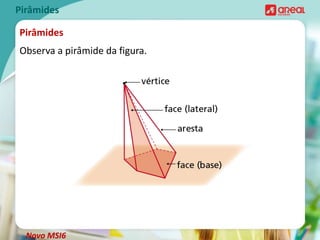 Pirâmides
Pirâmides
Observa a pirâmide da figura.
Novo MSI6
 