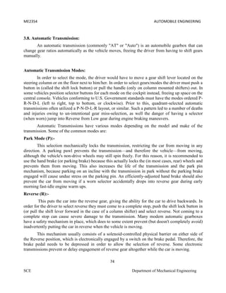 Automobile Engg notes mechanical engineering | PDF